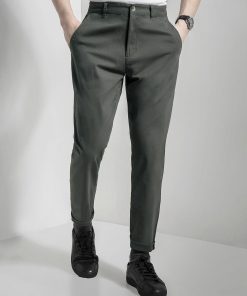 Quần khaki túi chéo Ceffylo - Đen